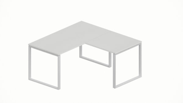 WorkSmart Series Single Corner Workstation Loop-Frame with Desktop - Image 6