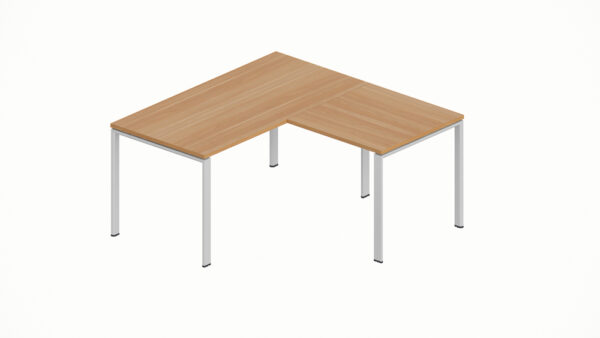 WorkSmart Series Single Corner Workstation U-Frame with Desktop - Image 5