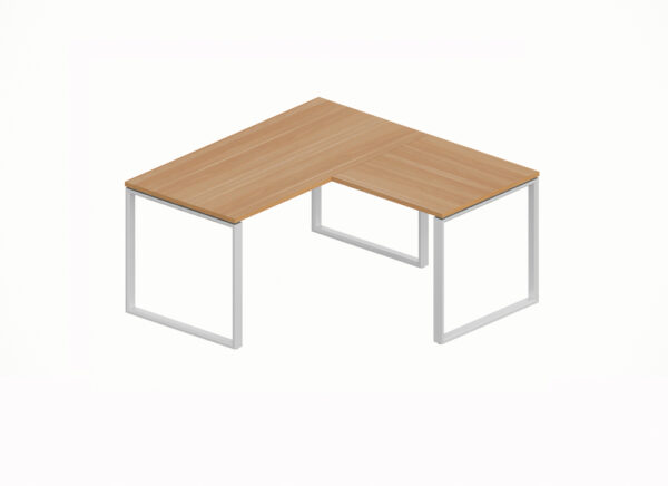 WorkSmart Series Single Corner Workstation Loop-Frame with Desktop - Image 5