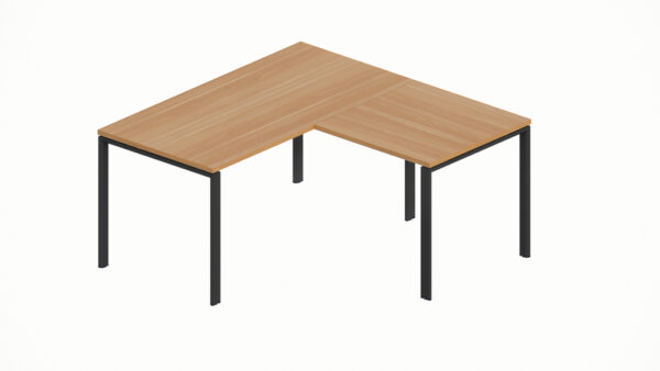WorkSmart Series Single Corner Workstation U-Frame with Desktop - Image 2