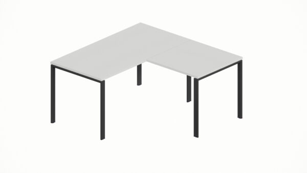 WorkSmart Series Single Corner Workstation U-Frame with Desktop - Image 3