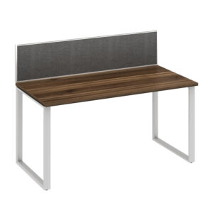 WorkSmart Series Single-Sided Desk with Desktop and Screen - Loop Frame