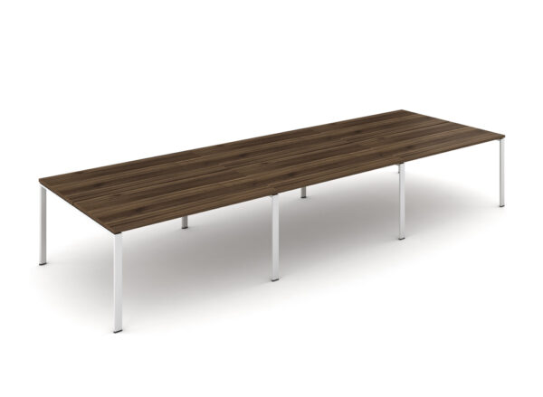 WorkSmart Series Double-Sided Desk with Desktop - U Frame In Casnan, Virginia Walnut, Regal Walnut, White, or Beech finishes - Image 4