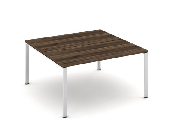 WorkSmart Series Double-Sided Desk with Desktop - U Frame In Casnan, Virginia Walnut, Regal Walnut, White, or Beech finishes