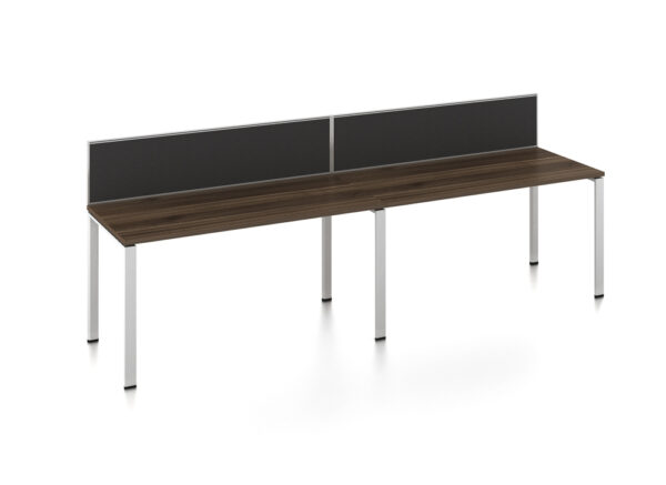 WorkSmart Series Single-Sided Desk with Desktop and Screen - U Frame - Image 3