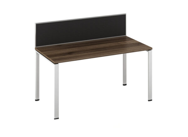 WorkSmart Series Single-Sided Desk with Desktop and Screen - U Frame