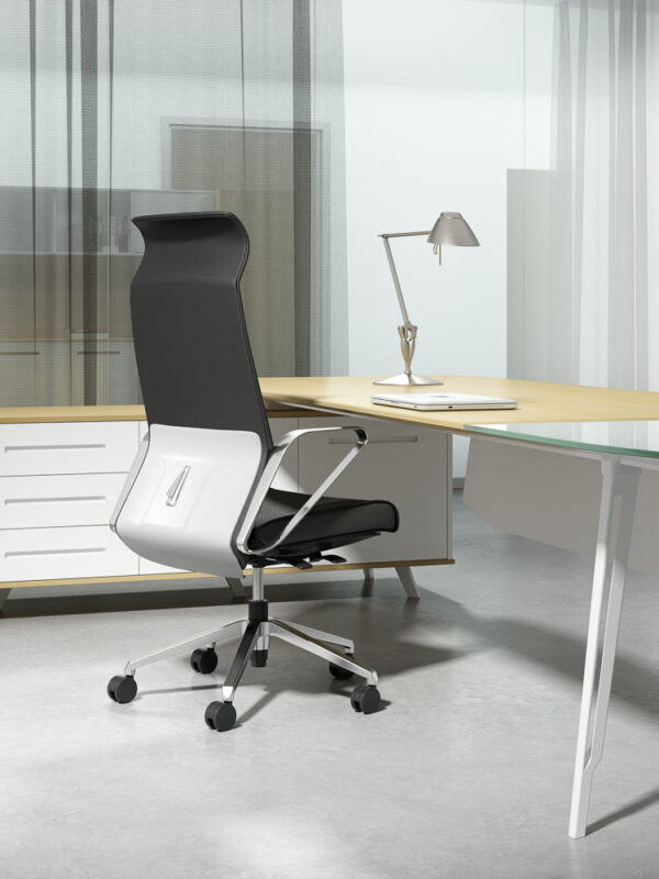 DUSTIN Leather Chair – High Back GOPS-E12HBKL - Image 2
