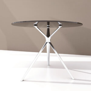 FORZA ROUND MEETING TABLE GOPJ-MT09GLSBK/WH