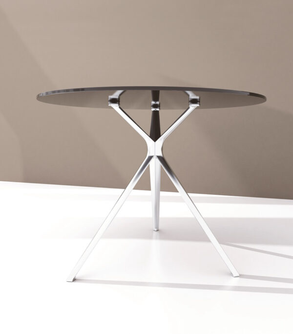 FORZA ROUND MEETING TABLE GOPJ-MT09GLSBK/WH