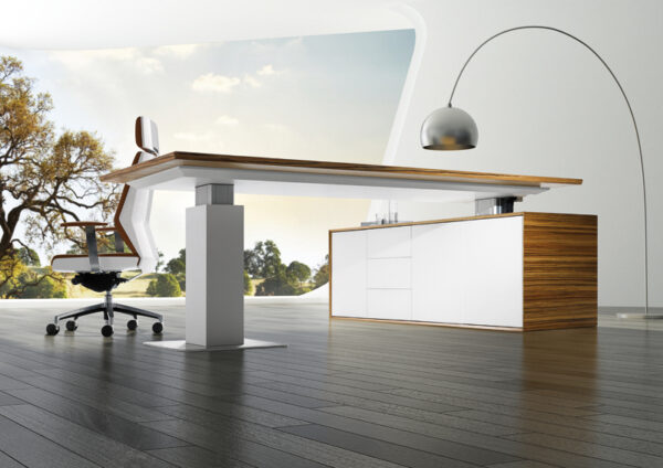 EVOLUTION EXECUTIVE HEIGHT ADJUSTABLE DESK WITH BUFFET - Image 4