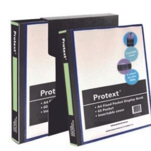 DISPLAY BOOK PROTEXT A4 60 POCKET FIXED INSERT COVER WITH PROTECTIVE CASE