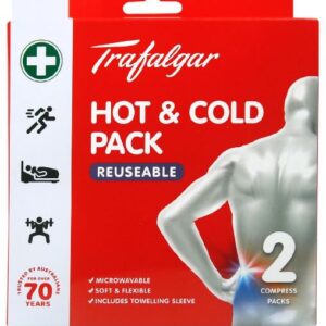 Trafalgar Reusable Hot and Cold Pack Includes Towel Sleeve 2 Pack Microwavable