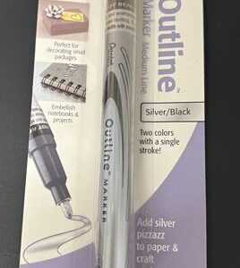 Pentel Outline Marker Silver Lines Outlined with Black Last x4 In Stock