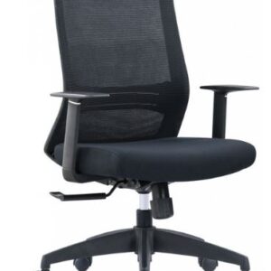 YOLO Medium Mesh Back Office Chair Black with Arms