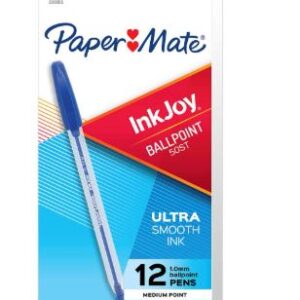 Papermate Inkjoy 100 50ST 1.0mm Blue Ballpoint Pen Box 12